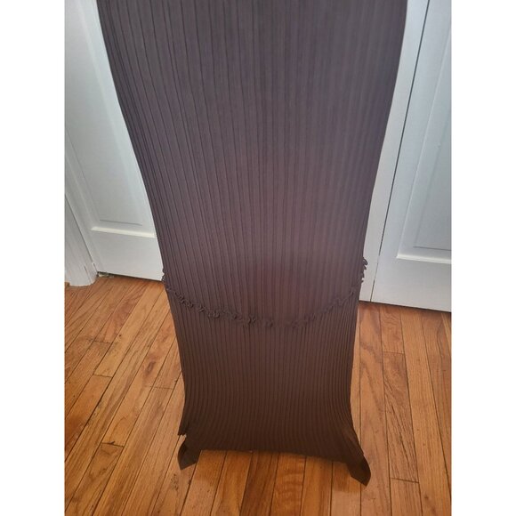 Chocolate Brown Pleated Tiered Maxi Skirt Chiffon Cato 22/24 Fall Whimsygoth - Picture 4 of 6